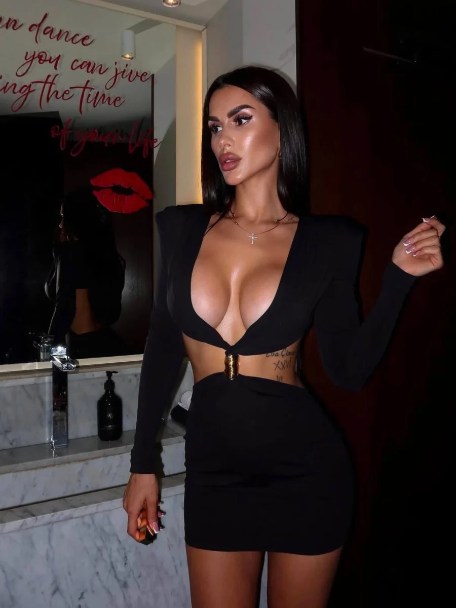 ALEXIA MINI DRESS - BLACK