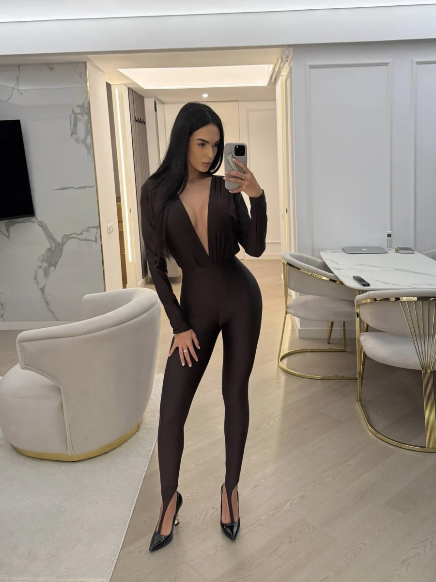 Dinara jumpsuit - black - brown