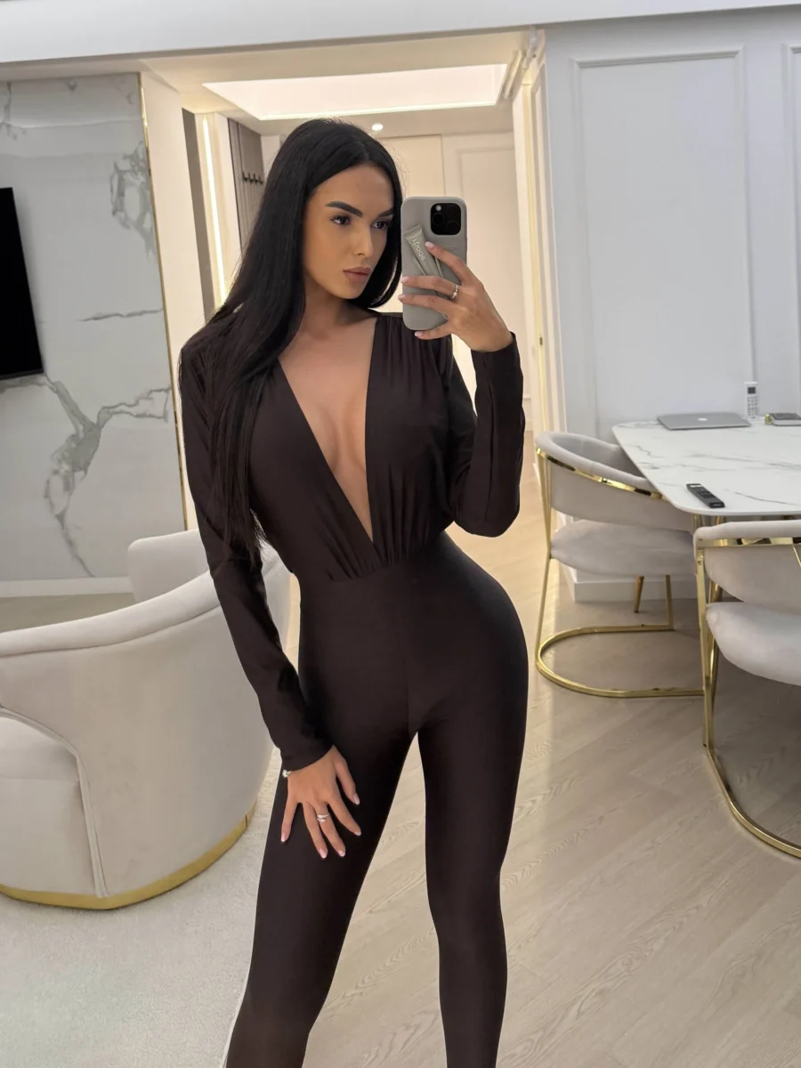 Dinara jumpsuit - black - brown