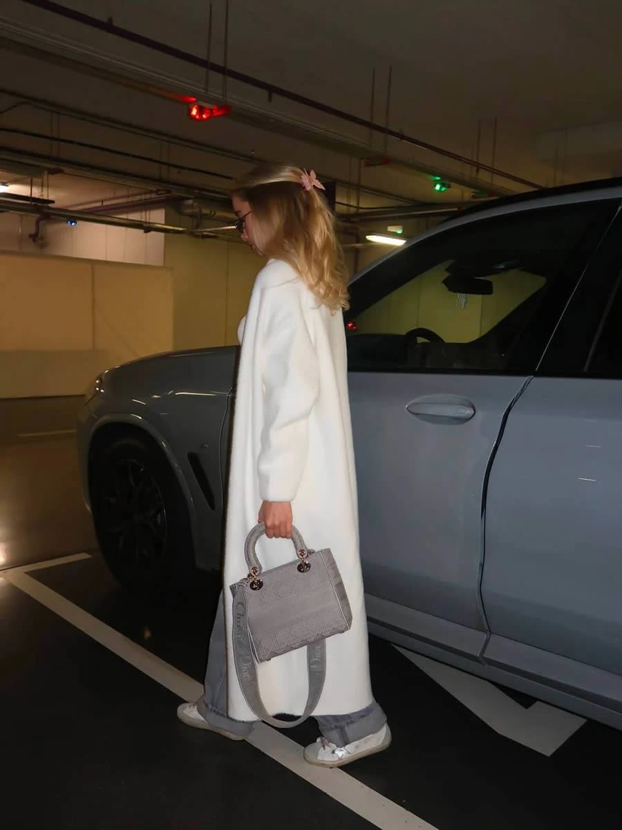 White cardigan